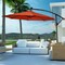 Costway 10FT Patio Offset Umbrella 32 Solar LED Light 360degrees Rotation Aluminum Beige/Blue/Turquoise/Navy/Orange/Burgundy/Gray